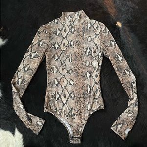 I.AM.GIA SNAKE PRINT BODYSUIT